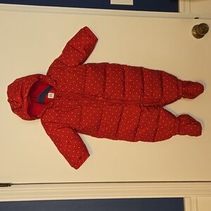 Baby Gap Red Polka Dot Snowsuit, 6-12m